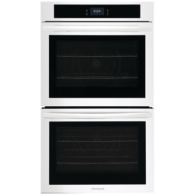 Frigidaire 30" 10.6 Cu. Ft. Electric Double Wall Oven with Standard Convection & Self Clean - White | FCWD3027AW