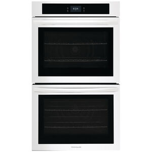 Frigidaire 30" 10.6 Cu. Ft. Electric Double Wall Oven with Standard Convection & Self Clean - White, White, hires