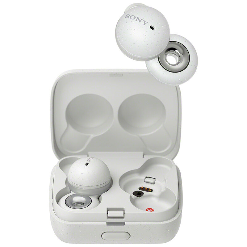 Sony LinkBuds Truly Wireless Earbuds (Smoke White), White, hires