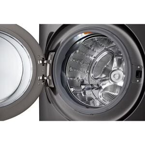 LG 27 in. 5.0 cu. ft. Front Loading Smart Washer with 25 Wash Programs, 19 Wash Options, Sanitize Cycle, Steam Wash & Self Clean - Black Steel, , hires