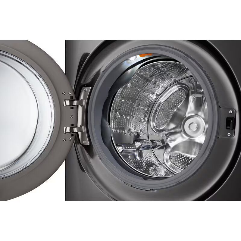 LG 27 in. 5.0 cu. ft. Front Loading Smart Washer with 25 Wash Programs, 19 Wash Options, Sanitize Cycle, Steam Wash & Self Clean - Black Steel, , hires