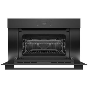 Fisher & Paykel Series 9 Minimal 30 in. 1.7 cu. ft. Smart Speed Electric Single Wall Oven with True European Convection - Black Glass, , hires