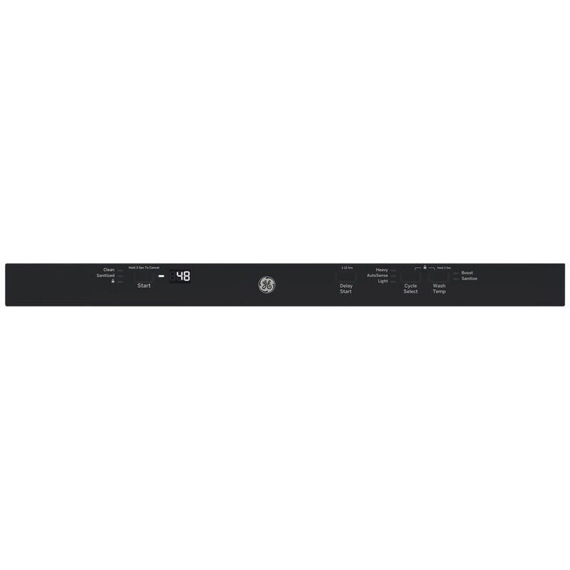 GE 24 in. Top Control Flush-Mount Dishwasher with 51 dBa Sound Level & Condensate Dry - Black, Black, hires