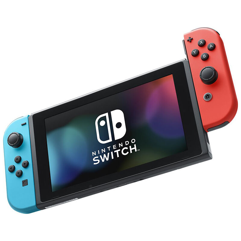 Nintendo Switch with Neon Blue and Neon Red Joy-Con, , hires