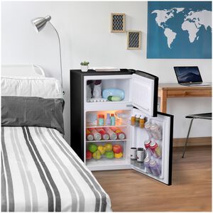 Avanti 18 in. 3 cu. ft. Mini Fridge with Top Freezer - Black, Black, hires
