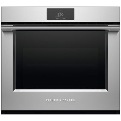 Fisher & Paykel Series 9 30" 4.1 Cu. Ft. Electric Wall Oven with True European Convection & Self Clean - Stainless Steel | OB30SPPTX1
