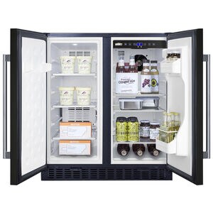 Summit 30 in. 5.4 cu. ft. Side by Side Undercounter Refrigerator - Black, , hires