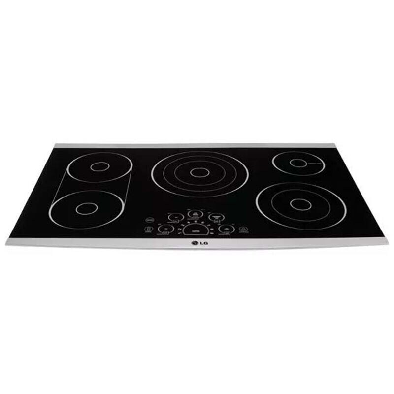 LG Studio 36 in. 5-Burner Electric Cooktop with Simmer Burner & Power Burner - Stainless Steel, , hires