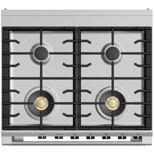 Fisher & Paykel Series 9 Classic 30 in. 3.5 cu. ft. True European Convection Dual Fuel Range with 4 Sealed Burners - Stainless Steel, , hires