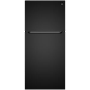 GE 30 in. 21.0 cu. ft. Garage-Ready Top Freezer Refrigerator - Black, Black, hires
