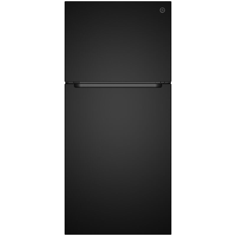 GE 30 in. 21.0 cu. ft. Garage-Ready Top Freezer Refrigerator - Black, Black, hires