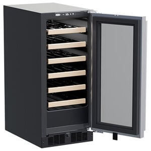 Marvel 15 in. Undercounter Wine Cooler with Single Temperature Zone & 24 Bottle Capacity - Stainless Steel, , hires