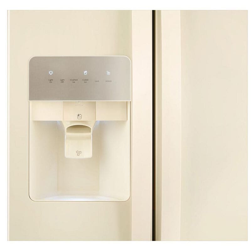 Whirlpool 36 in. 24.6 cu. ft. Side by Side Refrigerator with Ice & Water Dispenser - Biscuit, Biscuit, hires