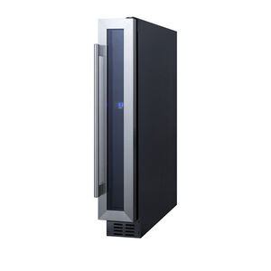 Summit Silhouette Series 6 in. Compact Built-In Wine Cooler with 7 Bottle Capacity, Single Temperature Zones & Digital Control - Stainless Steel, , hires