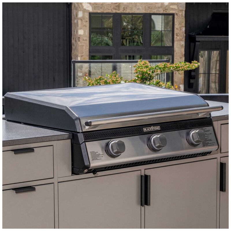 Blackstone 28 in. 3-Burner Built-In Liquid Propane Gas Flat Top Griddle with 590 sq. in. Cooking Surface - Stainless Steel, , hires