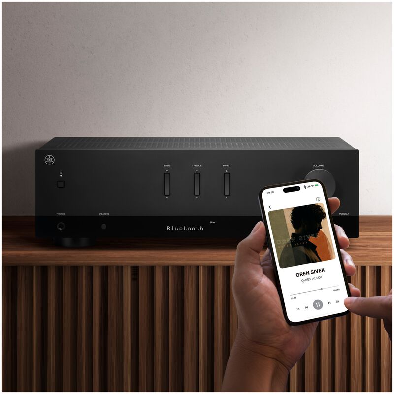 Yamaha 2-Channel Hi-Fi Stereo Receiver with Bluetooth - Black, , hires