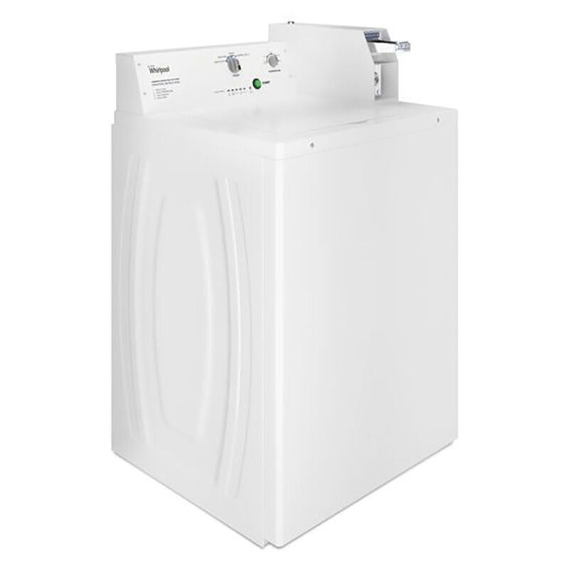 Whirlpool 27 in. 3.3 cu. ft. Commercial Coin-Equipped Top Load Washer with Agitator - White, , hires