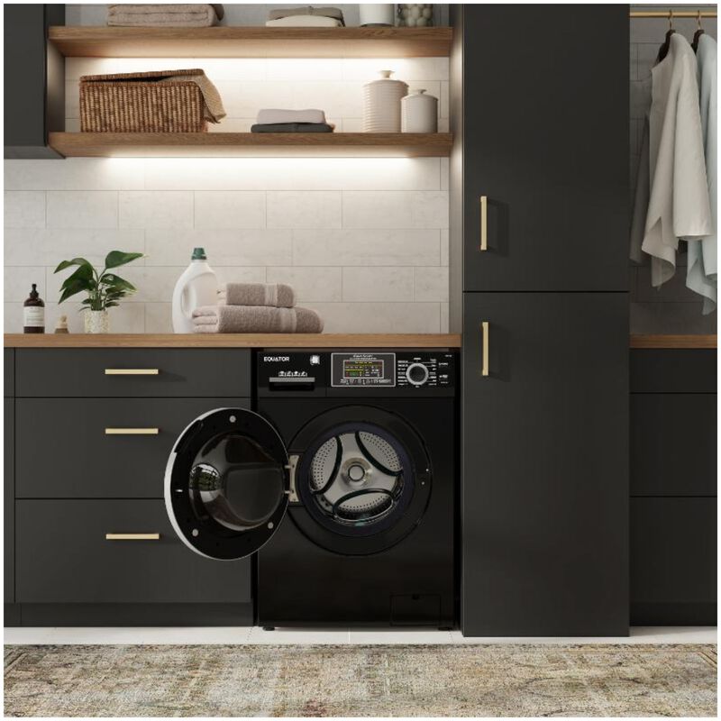 Equator Max 24 in. 2.47 cu. ft. Electric Front Load Convertible (Vented/Ventless) All-in-One Combo with Pet Cycle, Sanitize Cycle & Sensor Dry - Black, , hires