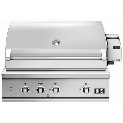 DCS Series 9 36 in. 2-Burner Built-In Liquid Propane Gas Grill with Rotisserie, Sear Burner & Smoker Box - Stainless Steel | BE136RCIL