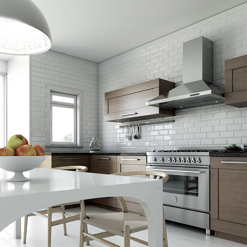 XO 42 in. Convertible Chimney Style Range Hood with 600 CFM, 3 Fan Speeds & 2 LED Lights - Stainless Steel, , hires