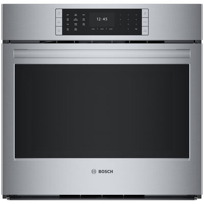 Bosch Benchmark Series 30" 4.6 Cu. Ft. Electric Wall Oven with Standard Convection & Self Clean - Stainless Steel | HBLP454UC