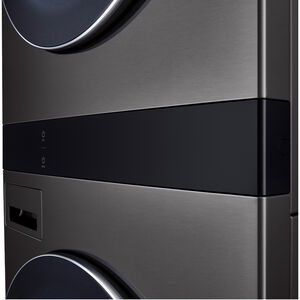 LG 27 in. 5.0 cu. ft. Smart Gas Front Load WashTower with AI Sensor Dry, TurboSteam, Allergiene Cycle, ezDispense, AI DD 2.0 Advanced Washing, Sensor Dry, Sanitize & Steam Cycle - Black Steel, , hires