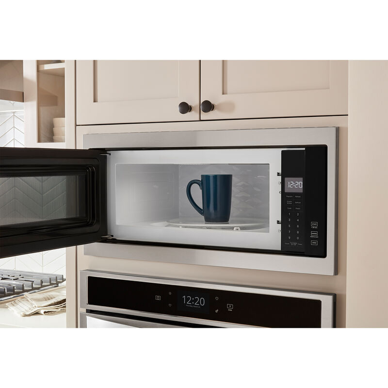 Whirlpool 30 in. 1.1 cu. ft. 1000W Low Profile Built-In Microwave - Stainless Steel, , hires