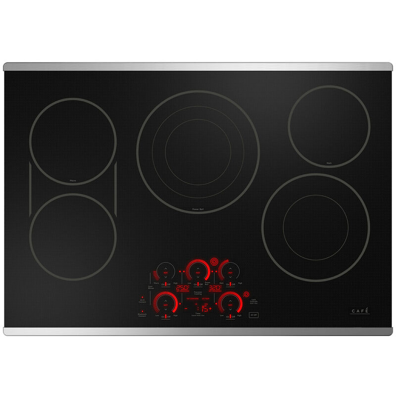 Cafe 30 in. 5-Burner Smart Electric Cooktop with Power Burner - Stainless Steel, , hires