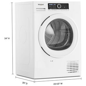 Whirlpool 24 in. 4.3 cu. ft. Ventless Electric Dryer for Small Spaces - White, , hires