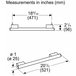 Thermador Masterpiece Handle Kit for Refrigerators - Stainless Steel, , hires