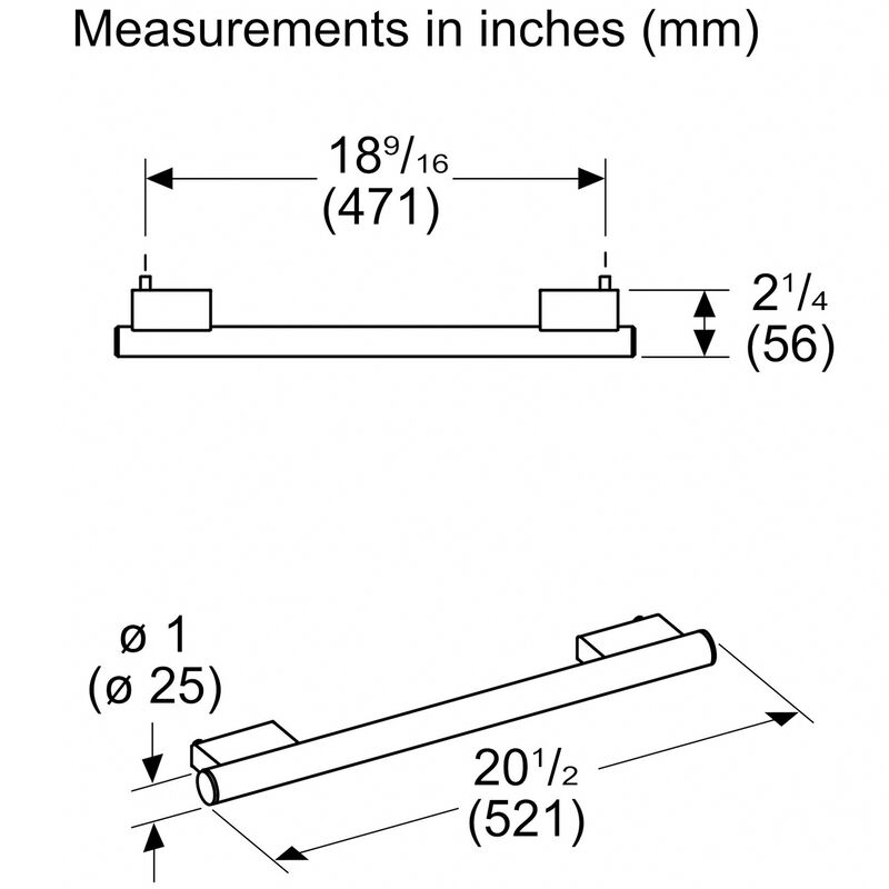 Thermador Masterpiece Handle Kit for Refrigerators - Stainless Steel, , hires
