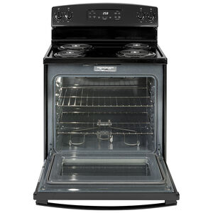 GE 30 in. 5.3 cu. ft. Oven Freestanding Electric Range with 4 Coil Burners - Black, Black, hires