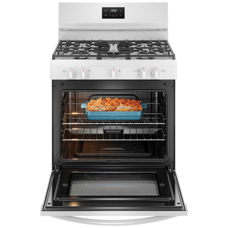 Frigidaire 30 in. 5.1 cu. ft. Oven Freestanding Natural Gas Range with 5 Sealed Burners - White, White, hires