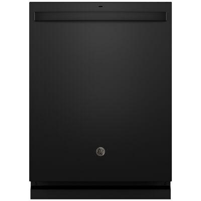 GE 24 in. Built-In Dishwasher with Top Control, 45 dBA Sound Level, 16 Place Settings, 5 Wash Cycles & Sanitize Cycle - Black | GDT670SGVBB