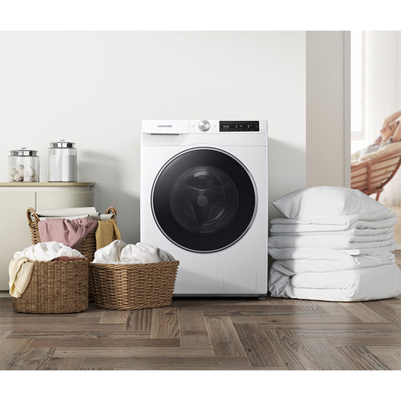 Samsung 24 in. 2.5 cu. ft. Front Loading Washer with 24 Wash Programs, 13 Wash Options, Sanitize Cycle & Self Clean - White, , hires