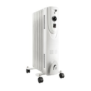 Lifesmart 1500 W Radiator Space Heater with 3 Heat Settings & Overheat Safety Shut-Off - White, , hires