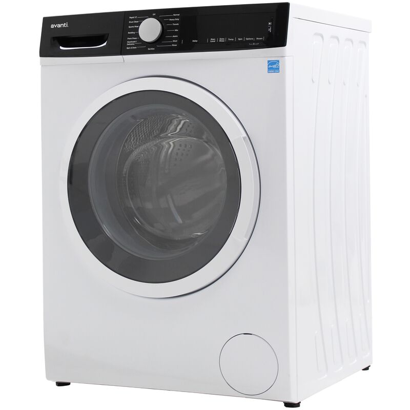 Avanti 24 in. 2.2 cu. ft. Stackable Front Load Washer with Sanitize & Steam Cycle - White, , hires