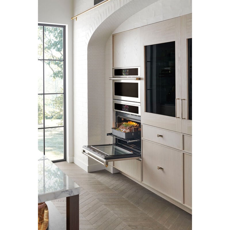 Monogram 30 in. Built-in Wine Sommelier with Wood Racks, Dual Temperature Zones & 106 Bottle Capacity - Custom Panel Ready, , hires