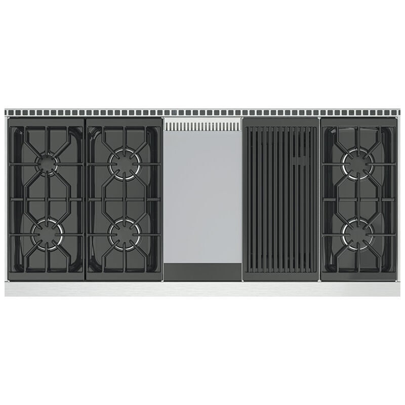 Wolf 60 in. 8.8 cu. ft. Standard Convection Double Oven Gas Range with 6 Sealed Burners, Grill & Griddle - Stainless Steel, , hires