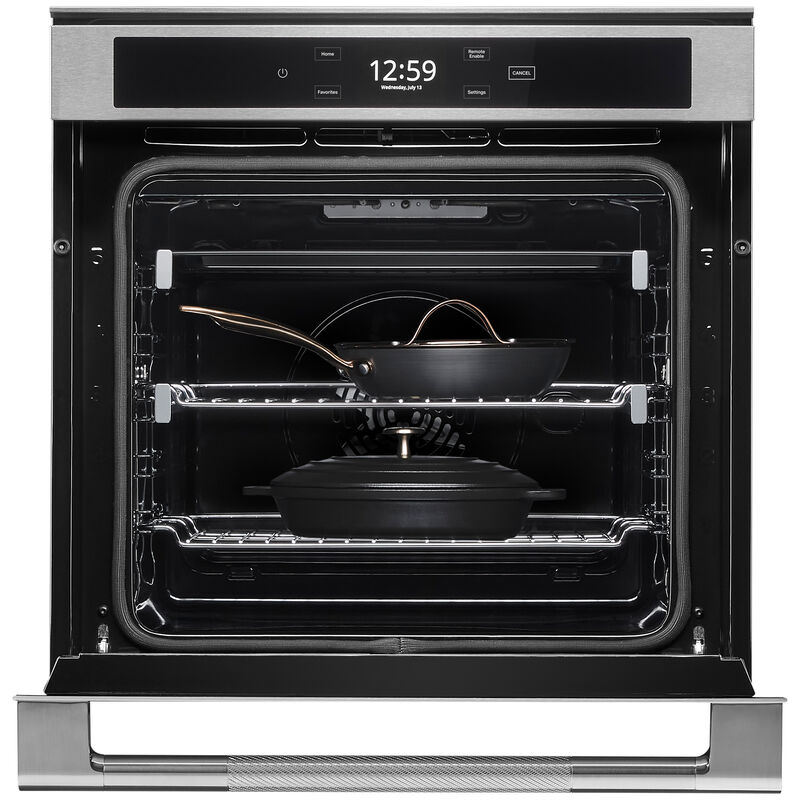 JennAir Rise 24 in. 2.6 cu. ft. Smart Electric Single Wall Oven with True European Convection - Stainless Steel, , hires