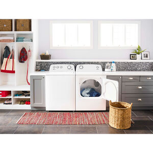 Amana 29 in. 6.5 cu. ft. Electric Dryer with Wrinkle Prevent Option - White, , hires
