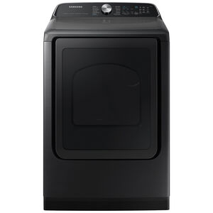 Samsung 27 in. 7.4 cu. ft. Smart Electric Dryer with Sensor Dry, Sanitize & Steam Cycle - Brushed Black