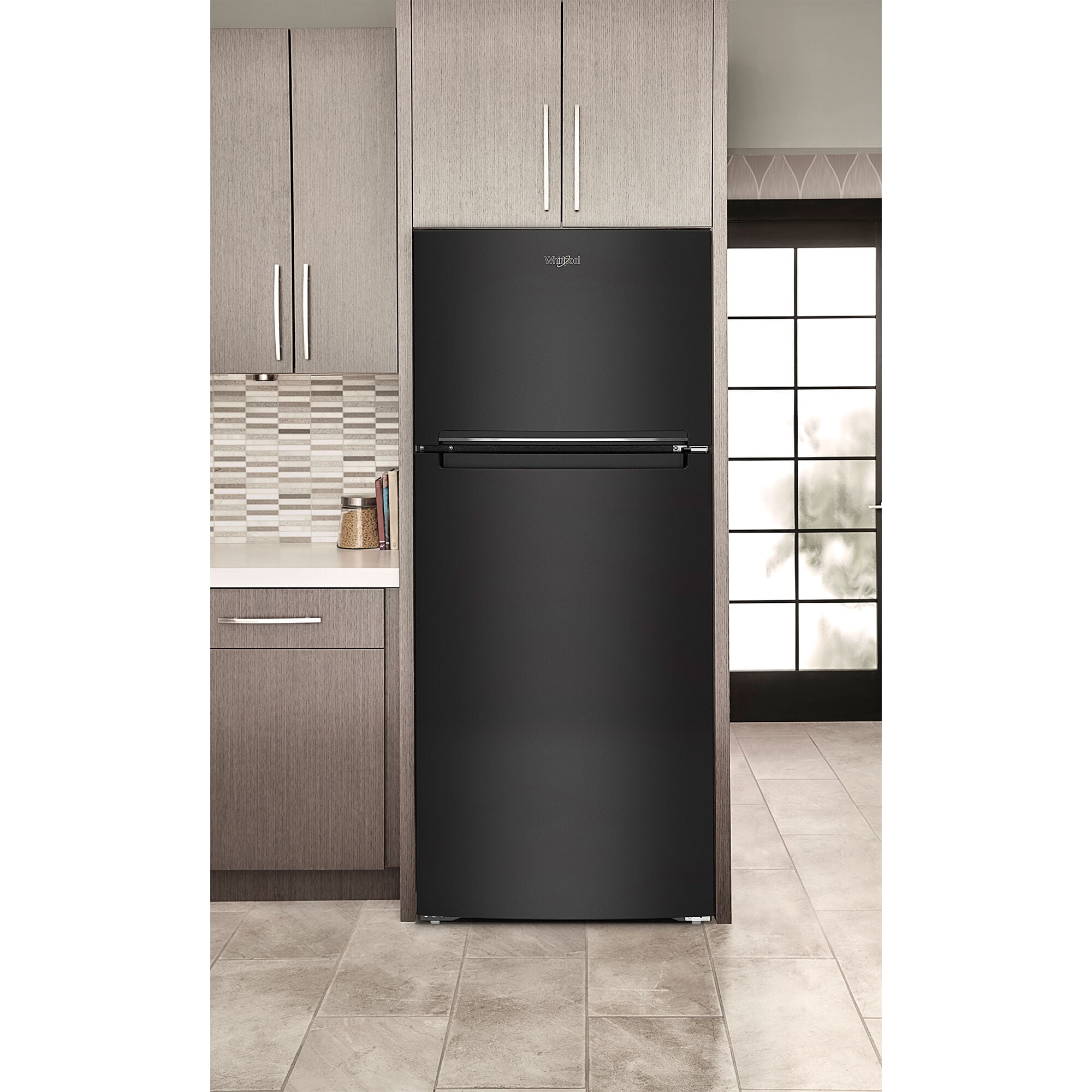 Whirlpool 28 in. 16.3 cu. ft. Top Freezer Refrigerator Black