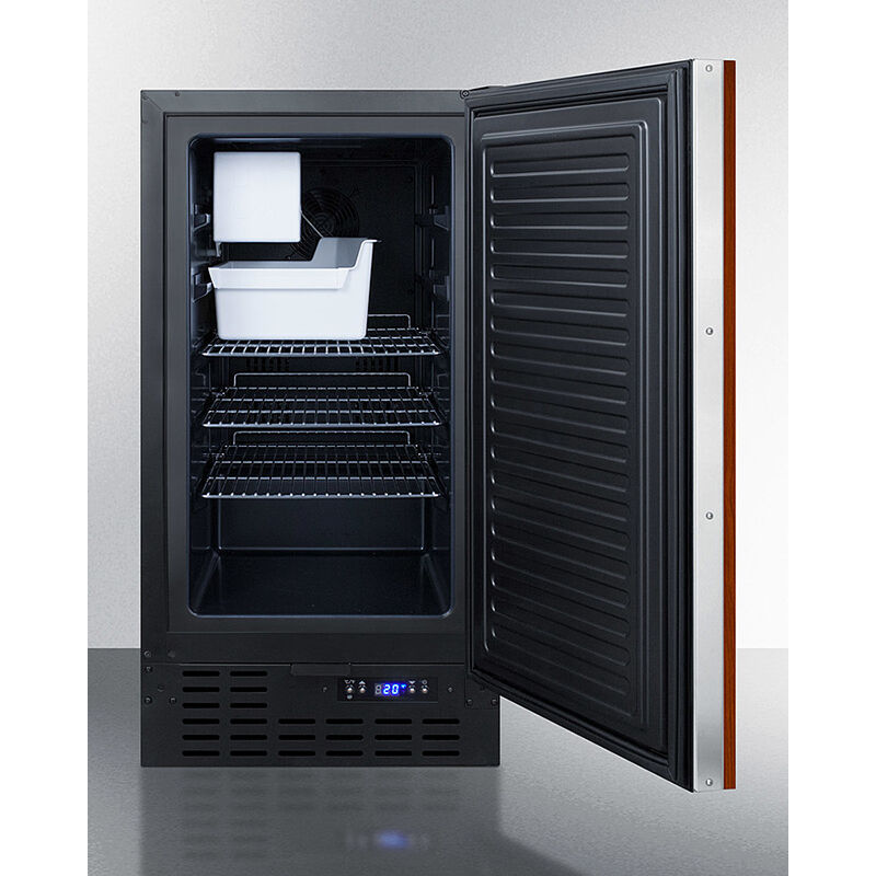 Summit 18 in. Built-In Undercounter Ice Maker with 8 lb. Ice Storage, Auto-Defrost & Digital Control - Custom Panel Ready, , hires