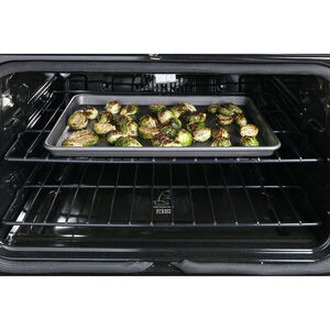 Cafe 30 in. 5.7 cu. ft. Smart Air Fry True European Convection Slide-In Dual Fuel Range with 6 Sealed Burners & Griddle - Stainless Steel, , hires