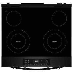 Whirlpool 30 in. 5.3 cu. ft. Smart Air-Fry Electric Range with Radiant Burners - Black, , hires