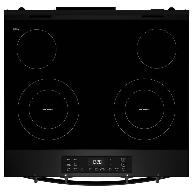 Whirlpool 30 in. 5.3 cu. ft. Smart Air-Fry Electric Range with Radiant Burners - Black, , hires