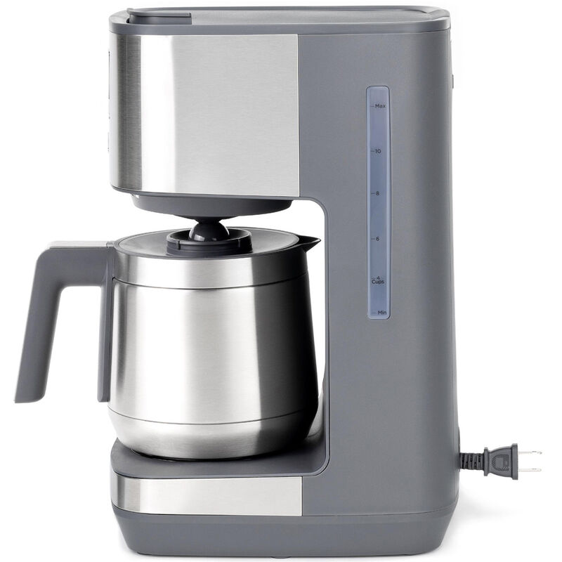 GE 10-Cup Drip Coffee Maker with Single Serve - Stainless Steel, , hires