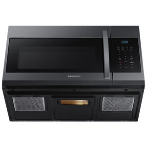 Samsung 30" 1.7 Cu. Ft. Over-the-Range Microwave with 10 Power Levels & 300 CFM - Black Stainless Steel, Black Stainless Steel, hires