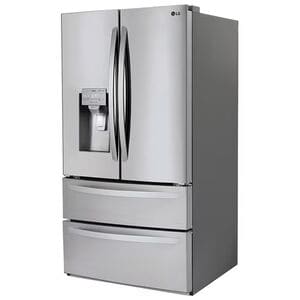 LG 36 in. 27.8 cu. ft. Smart 4-Door French Door Refrigerator with Ice & Water Dispenser - Stainless Steel, Stainless Steel, hires